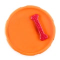 Frisbee disc and chewing bone isolated on a white background Royalty Free Stock Photo