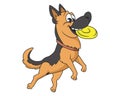 Frisbee dog illustration