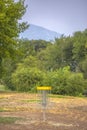 Frisbee golf course with scenic view in Provo Utah Royalty Free Stock Photo