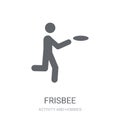 Frisbee icon. Trendy Frisbee logo concept on white background fr