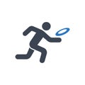 Frisbee Player Action Icon Royalty Free Stock Photo