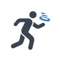 Frisbee Player Icon Royalty Free Stock Photo