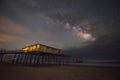 Frisco Pier under the Milky Way Galaxy Royalty Free Stock Photo