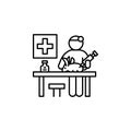 Frist, veterinary, note icon. Element of university thin line icon Royalty Free Stock Photo