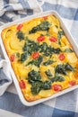 Fritatta with spinach Royalty Free Stock Photo