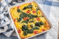 Fritatta with spinach Royalty Free Stock Photo