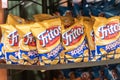 Fritos Brand corn corn chips for sale in a supermarket shelf