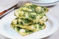 Frittata With Feta And Spinach Royalty Free Stock Photo