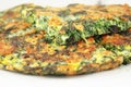 Frittata with spinach Royalty Free Stock Photo
