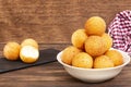 Fritters Traditional Colombian Food; Fried Cheese Flour Dumplings Royalty Free Stock Photo