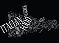 Friuli Venezia Giulia Italian Food Word Cloud Concept