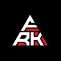 FRK triangle letter logo design with triangle shape. FRK triangle logo design monogram. FRK triangle vector logo template with red Royalty Free Stock Photo