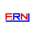 FRN letter logo creative design with vector graphic, FRN Royalty Free Stock Photo