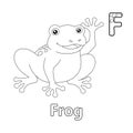 Frog Alphabet ABC Coloring Page F