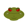 Frog angry emoji. toad Avatar evil amphibious. Emotion Reptile F