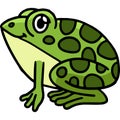 Frog Animal Cartoon Colored Clipart Illustration