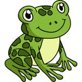 Frog Animal Cartoon Colored Clipart Illustration