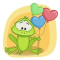 Frog with balloons