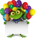 Frog and Balloons