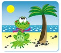 Frog on the beach