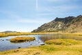 Frog and bird lagoon in PeÃÂ±alara, Spain Royalty Free Stock Photo