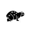 Frog black icon, vector sign on isolated background. Frog concept symbol, illustration Royalty Free Stock Photo