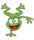 Frog cartoon character. Funny frog