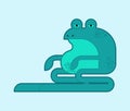 Frog cartoon isolated. Green toad vector illustration Royalty Free Stock Photo