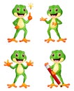 Frog cartoon set Royalty Free Stock Photo