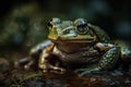 Frog close up portrait. Generative AI Royalty Free Stock Photo