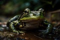 Frog close up portrait. Generative AI Royalty Free Stock Photo