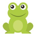 Frog cute animal sitting cartoon Royalty Free Stock Photo