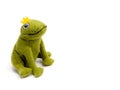 Frog doll with gold crown Royalty Free Stock Photo