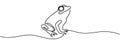 the frog is drawn as a continuous one line