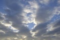 Frog eye view of cumulus cloud texture Royalty Free Stock Photo