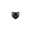 frog face vector illustration for an icon,symbol or logo Royalty Free Stock Photo