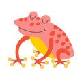 Frog. Flat cartoon vector illustration Royalty Free Stock Photo