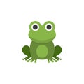 Frog. Flat color icon. Animal vector illustration