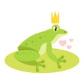 frog with golden crown Royalty Free Stock Photo