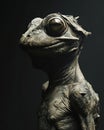 frog human animal hybrid on dark background Generative AI