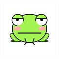 frog icon on white background. Frog face vector Royalty Free Stock Photo