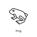 Frog icon. Trendy modern flat linear vector Frog icon on white b