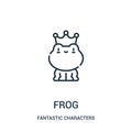 frog icon vector from fantastic characters collection. Thin line frog outline icon vector illustration