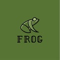 Frog illustration logos sign mark vector trend Royalty Free Stock Photo