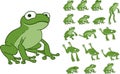 Frog jumping sprite Royalty Free Stock Photo