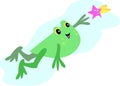 Frog Jumps for a Star Royalty Free Stock Photo