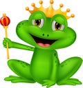 Frog king cartoon Royalty Free Stock Photo