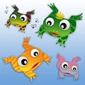 Frog King Family Royalty Free Stock Photo