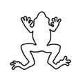 Frog lines vector illustration