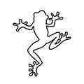 Frog lines vector illustration